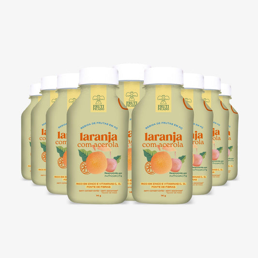 Kit Família: 12 Garrafinhas de Laranja com Acerola - Frutificado 