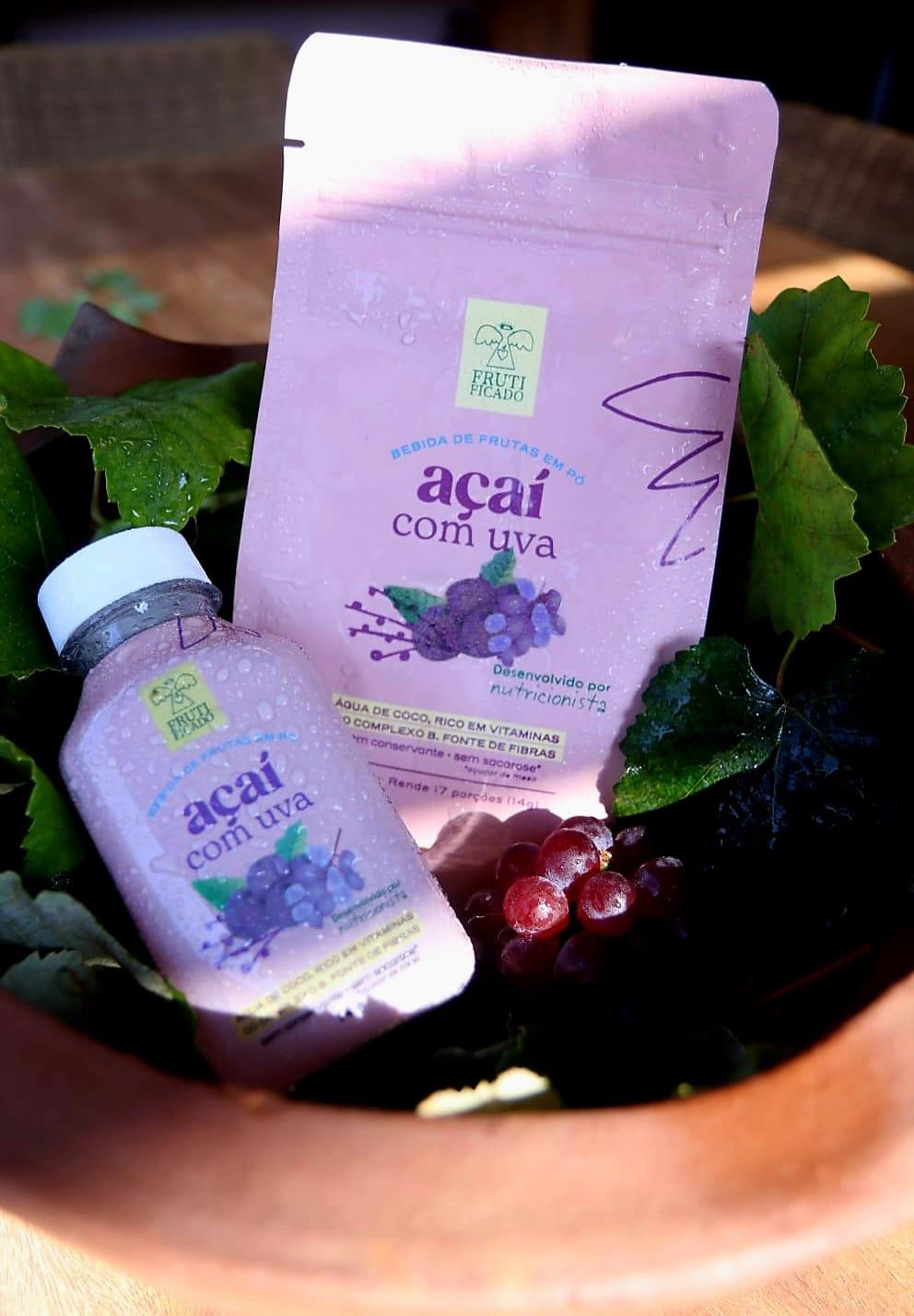 Kit Refil + Praticidade: Refil Açaí com Uva + 3 Garrafinhas Sortidas - Frutificado 