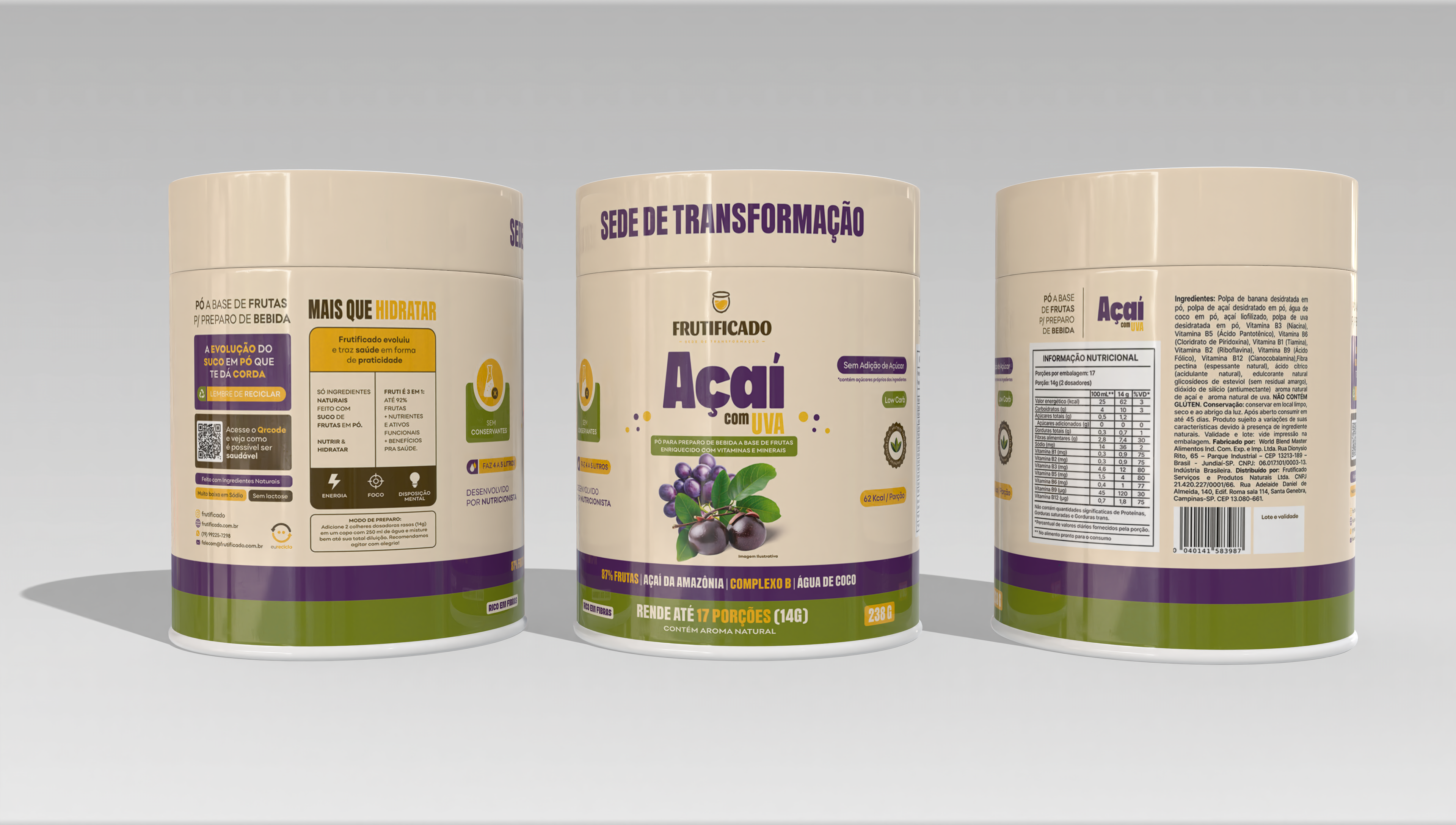 Pote Açaí com Uva