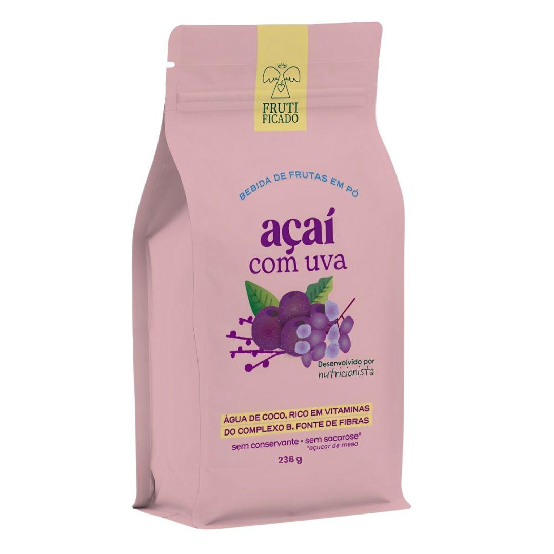 Kit Refil + Praticidade: Refil Açaí com Uva + 3 Garrafinhas Sortidas - Frutificado 